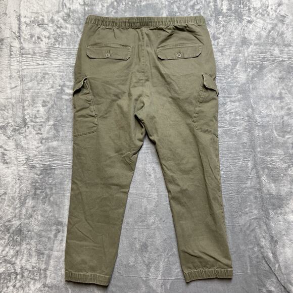 Air Walk Cargo Pants Men’s Size 2XL Green Elastic Waist Cuffed Pants Skater - Picture 2 of 11